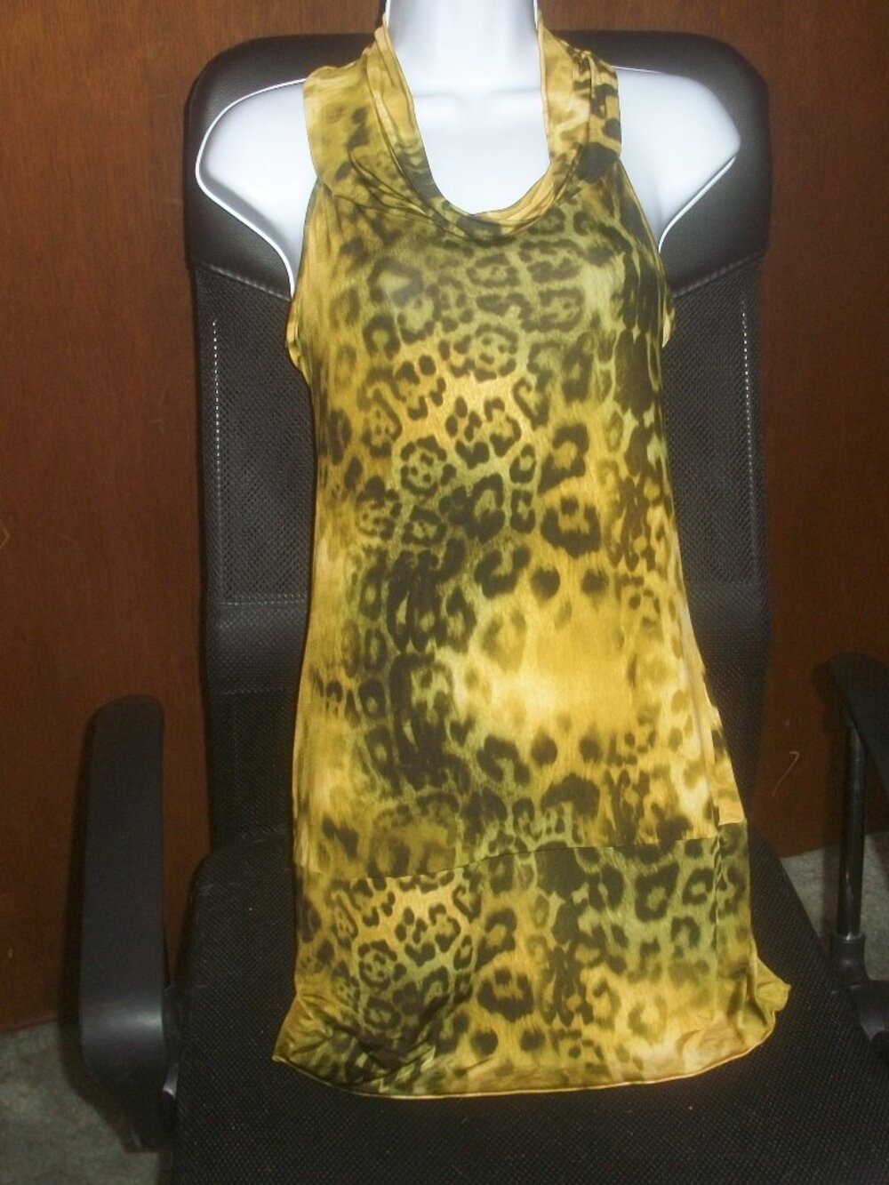 womens sexy tank top.tunic.mini.leopard pattern.size medium